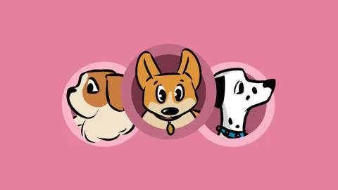 Learn How to Draw Dogs in very simple Steps from Scratch with this Art Course. Make Fun and Cute Animals by Drawing Dogs