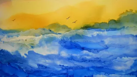 Loosen Up and Create some Abstract Alcohol Ink Art on Yupo and Tile using a Straw