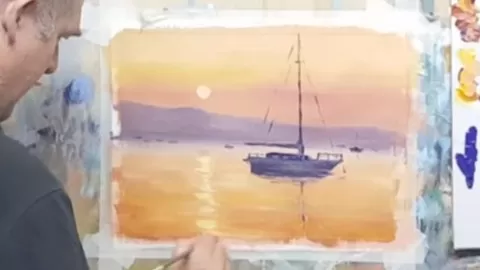 How To Paint Impressionist Style Seascapes In This Acrylic Painting Techniques Course (Oil Paints could be used)