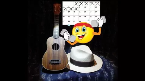 Learn both left hand and right hand techniques on the ukulele in less than 25 minutes a day! Fingerstyle and Strumming!