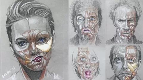 Take your portraits to another level understanding the anatomy of the face. With 3d models and Drawing examples