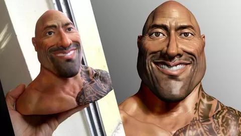 Learn how to sculpt a caricature and get it ready for 3D Printing in Zbrush