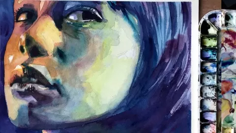 Learn How to Draw and Paint Colorful and Vibrant Portrait Paintings in Watercolor