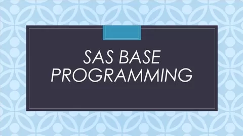 Basic Programming concepts of SAS