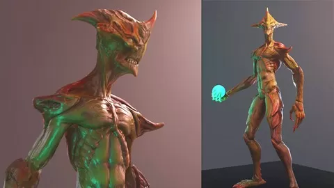 Learn How to Model sculpt and Texture a Character Creature using Zbrush