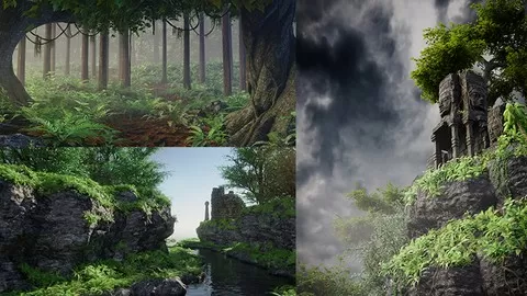 Discover a complete workflow to create three realistic nature scenes