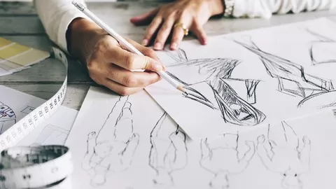 Draw fashion sketches and become a fashion designer to design cloths