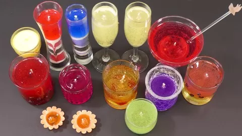 Gel candle making - use candle gel to make dramatic