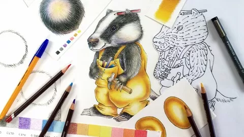 Learn Professional Colored Pencil Drawing Techniques Suitable for Children's Characters