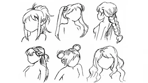 Learn the basics of drawing hair
