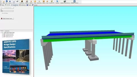 The guide to learn in step by step how to design bridge by the advanced design software Leap bridge concrete