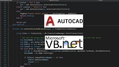 This course is your ultimate guide to learning VB.NET Programming in AutoCAD