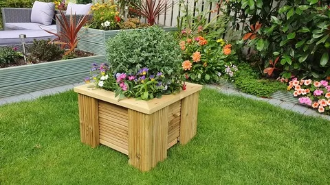 Learn how to build a 45cm x 45cm decorative wooden planter | DIY skills for the complete beginner