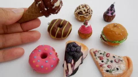 Learn on how to make realistic and yummy mini food charms even if you've never used polymer clay before!