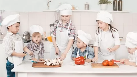 Children learn how to be healthy and cook some tasty dishes with 'chef' Jordan. From a Christian Vegetarian perspective.