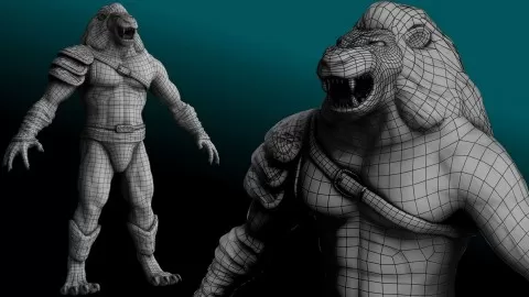 Turn your high res sculpt into a game-ready character using ZBrush (Available for both Streaming & Download)