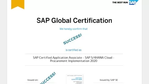 C_S4CPR_2002 - SAP Certified Application Associate - SAP S/4HANA Cloud - Procurement Implementation Practice Exam