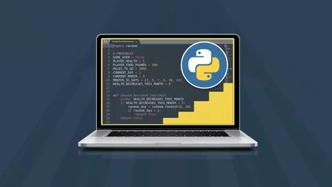 Beginner to Expert Python.Start from the basics and go all the way to creating your own applications and games!