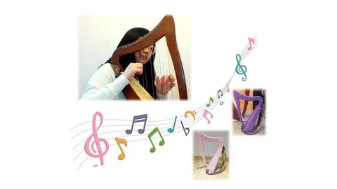 Your first 10 harp lessons - Learn to play harp with both hands in one month!