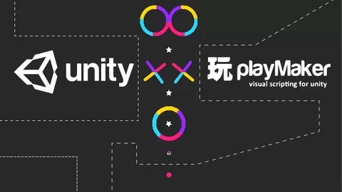 Learn how to make a popular hypercasual game like Color Switch with Unity and Playmaker