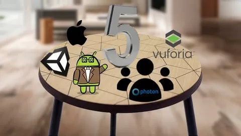 Transform 5 Games to AR: augmented reality (using Vuforia & Arcore) and Multiplayer (using Photon PUN 2) in Unity C#