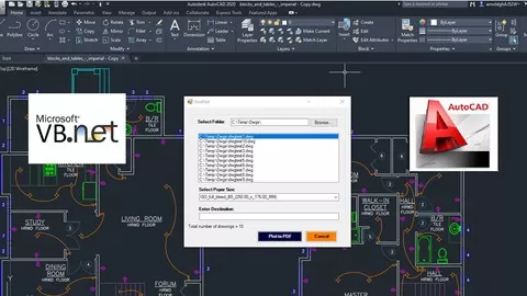 This course will teach you how to develop AutoCAD Plugins using VB.NET with Windows Forms.