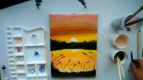 Create amazing watercolour painting learn to draw drawing water coloured sunset drawing for beginners drawing beginners