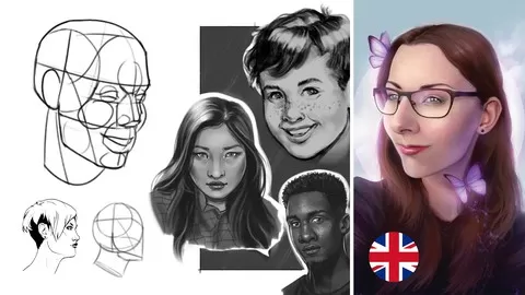 Learn digital drawing step by step – Portraits & Photoshop tricks