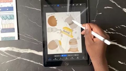 Digital art class for beginner artists food illustration art