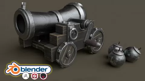 3D Model a Medieval Cannon with Blender 2.8