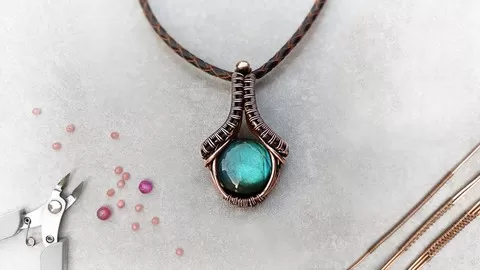Learn to Create Beautiful and Unique Jewellery with Wire Wrapping Techniques..Create Wire Wrap Aurora Pendant