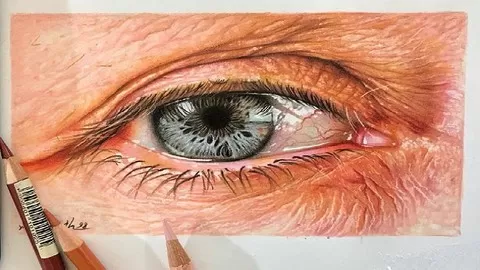 Learn How to Draw Realistic Eye with Colored Pencil. Drawing and sketching with Colored Pencil is a Cool Art