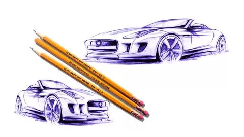 Drawing & Art Course with Sketches Drawing of CARS