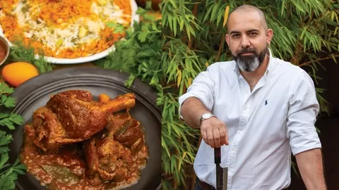 Become an expert at preparing lamb shanks and cooking aromatic Persian Saffron Rice with Dill and Broad Beans