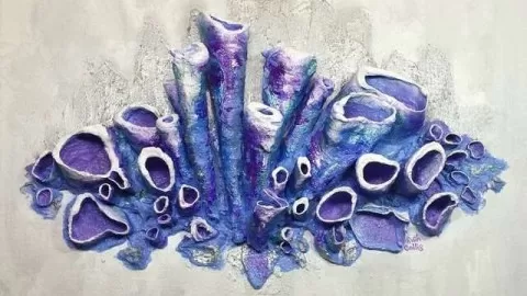 Easily Make a 3D Pipe Coral Acrylic Painting and Save Paint
