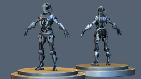 An introduction tutorial to robot modelling and sculpting using hard surface techniques for 3D look development.