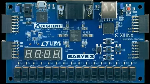 Learn how to create a VHDL design that can be simulated and implemented on a Xilinx or Altera FPGA development board.