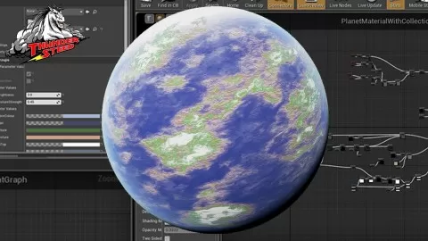 Learn how to create Materials and Blueprints to create a planet system in UE4.