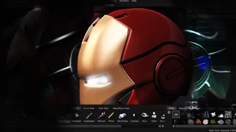 Welcome to the world of 3D painting and be amazed to paint stunning details on the hi-tech Ironman Head Gear !