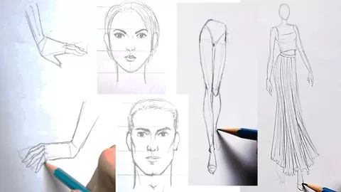 From a 4-month course to a 2-hour video. Learn the simple techniques of how to draw fashion figures and postures.