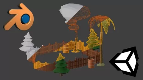 Indie Video Game Developers Learn How to Design Low-Poly 3D Props for Prototyping Games with Blender 2.8 & Unity 2018.2