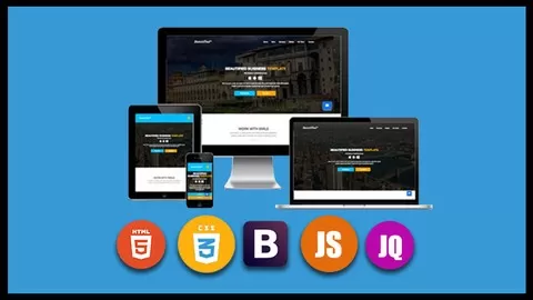 Build a fully responsive website with Html 5 Css 3 Bootstrap and JavaScript