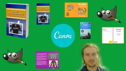 Learn to create cover books for ebook and paperback for Amazon Kindle and more with Canva and Gimp