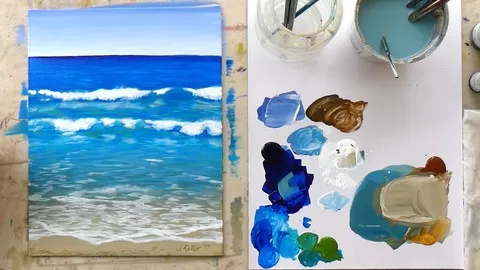 Learn how to paint a beautiful day at the beach!