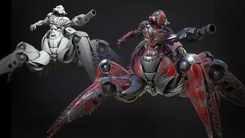 A Focus Intensive Course in learning AND practicing Substance Painter with included 3D Model as shown!