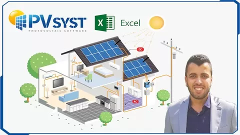 Learn to design different types of PV Solar Energy Systems Using math calculations and also PVsyst