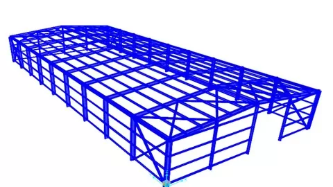 Steel Warehouse Design using Sap2000