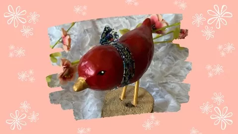 Learn to sculpt a whimsical bird with air dry clay. No experience necessary!