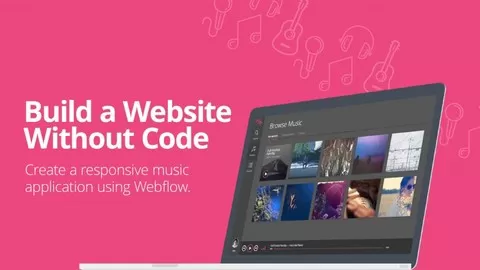 No Coding Required! Learn how to create a responsive prototype for a music application using Webflow.