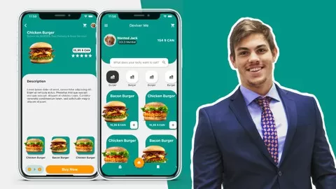 Beautiful clean hamburger app UI using flutter - Google